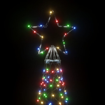 Brad de Crăciun cu țăruș, 3000 LED-uri, multicolor, 800 cm - Img 4