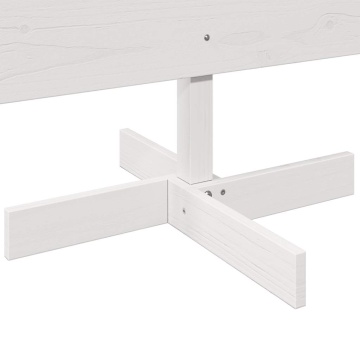 Brad de Crăciun decorativ, alb, 180 cm, lemn de pin masiv - Img 5