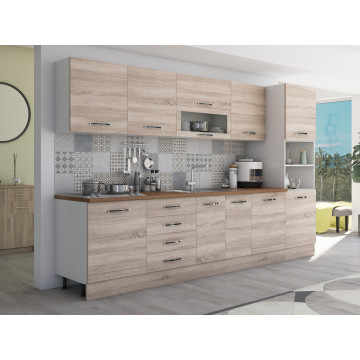 Bucatarie Alfa 320, sonoma, blat termic nuc, corp pentru cuptor incorporabil - Img 7