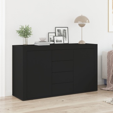 bufet Negru Lemn prelucrat 120 x 36 x 69 cm Depozitare Bufet - Img 1