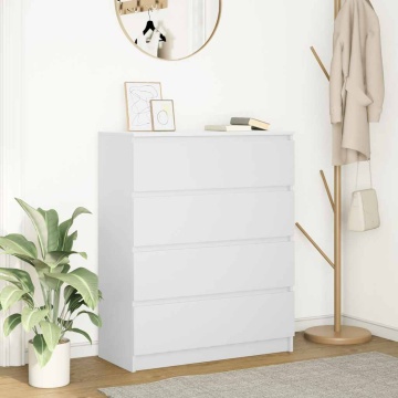 Bufetă albă 80x35x99 cm lemn prelucrat - Img 1