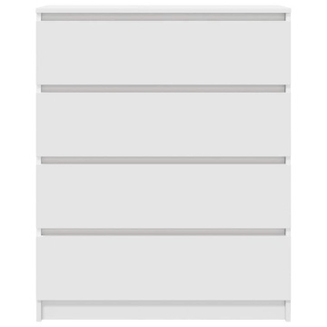Bufetă albă 80x35x99 cm lemn prelucrat - Img 5