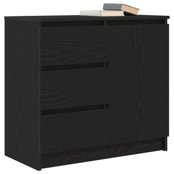Bufetă cu sertar Stejar negru 71x35x65 cm Lemn prelucrat - Img 4