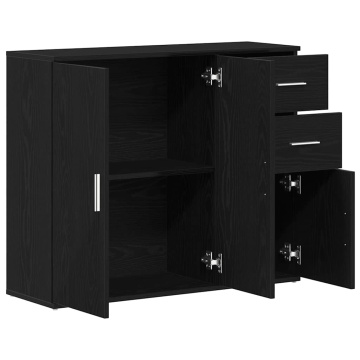 Bufetă Stejar negru 91x29,5x75 cm Lemn prelucrat - Img 8