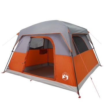 Cabină cort de camping, 4 persoane, portocaliu, impermeabil - Img 8