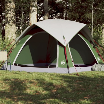 Cabină cort de camping, 4 persoane, verde, impermeabil - Img 1