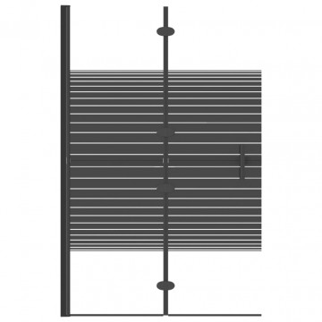 Cabină de duș pliabilă, negru, 80x140 cm, ESG - Img 3