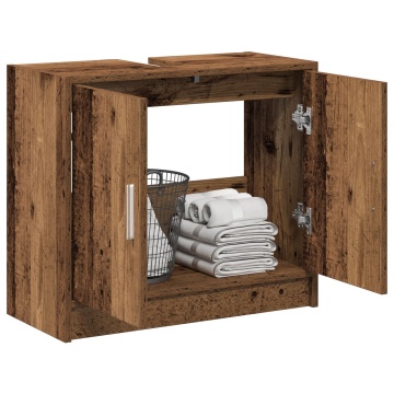 Cabinet Chiuvetă Lemn Vechi 63x29x55 cm Lemn Inginerizat - Img 3