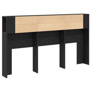 Cabinet cu Tăblie în Stejar Negru - 180x18.5x102.5 cm - Img 4