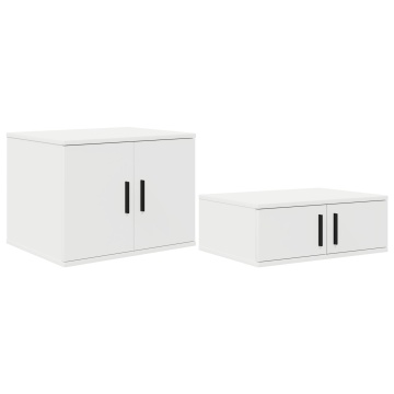 Cabinet de depozitare Alb 118x41x40 cm din lemn prelucrat - Img 2