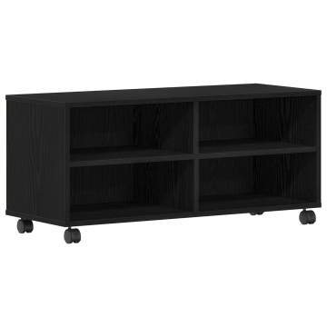 Cabinet TV Negru 90x35x35 cm Lemn prelucrat - Img 2