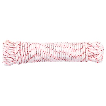 Cablu de pornire cu tragere, alb și roșu Ø3 mm 10 m nailon - Img 4
