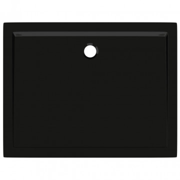Cădiță de duș dreptunghiulară din ABS, negru, 80x100 cm - Img 7