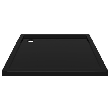 Cădiță de duș pătrată din ABS, negru, 90x90 cm - Img 4