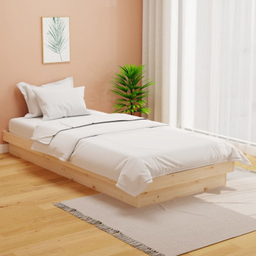 Cadru de pat, 100x200 cm, lemn masiv de stejar - Img 1