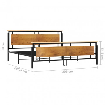 Cadru de pat,200 x 200 cm, metal - Img 6