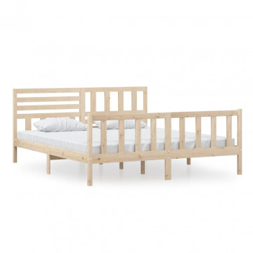 Cadru de pat 6FT Super King, 180x200 cm, lemn masiv - Img 2