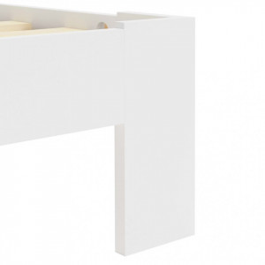 Cadru de pat, alb, 100 x 200 cm, lemn masiv de pin - Img 5
