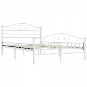 Cadru de pat, alb, 120 x 200 cm, metal - Img 2