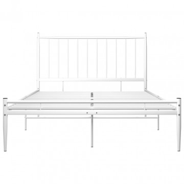 Cadru de pat, alb, 120x200 cm, metal - Img 3