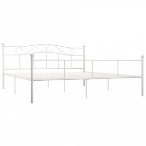 Cadru de pat, alb, 180 x 200 cm, metal - Img 2