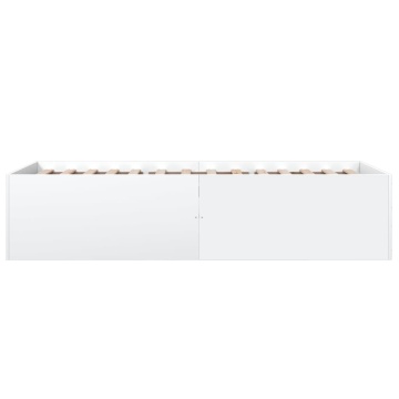 Cadru de pat, alb, 90x190 cm, lemn prelucrat - Img 8