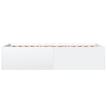 Cadru de pat, alb, 90x200 cm, lemn prelucrat - Img 8