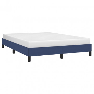 Cadru de pat, albastru, 140x190 cm, material textil - Img 3