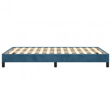 Cadru de pat, albastru închis, 120x190 cm, material textil - Img 5
