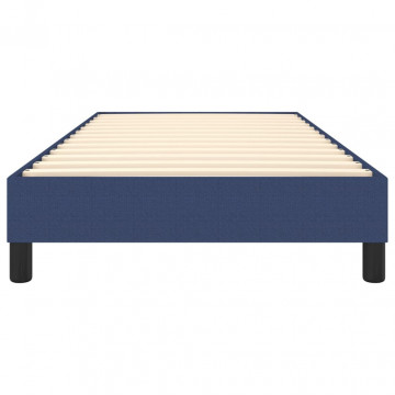 Cadru de pat box spring, albastru, 100x200 cm, textil - Img 8