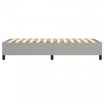 Cadru de pat box spring, gri deschis, 90x190 cm, textil - Img 5
