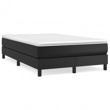 Cadru de pat box spring, negru, 120x200 cm, piele ecologică - Img 2