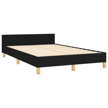 Cadru de pat cu tăblie, negru, 120x200 cm, textil - Img 8