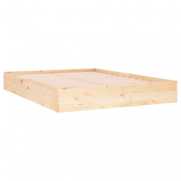 Cadru de pat dublu 4FT6, 135x190 cm, lemn masiv - Img 4