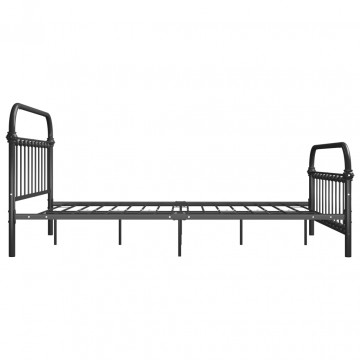 Cadru de pat, gri, 140 x 200 cm, metal - Img 4