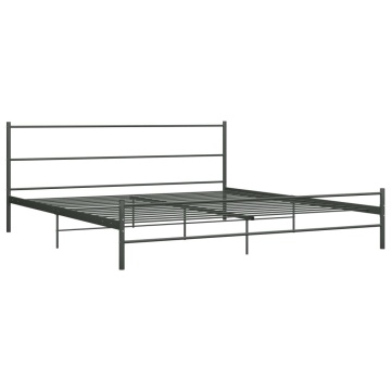 Cadru de pat, gri, 180 x 200 cm, metal - Img 2