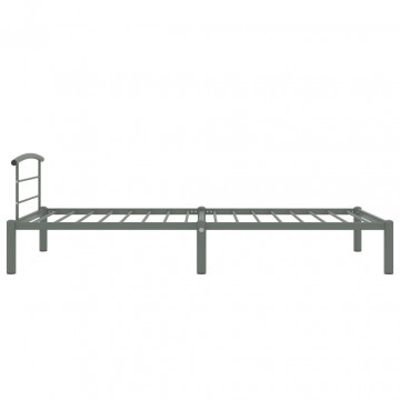 Cadru de pat, gri, 90 x 200 cm, metal - Img 4