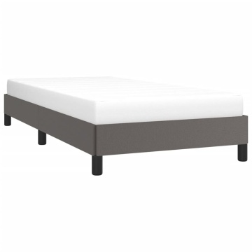 Cadru de pat, gri, 90x190 cm, piele ecologică - Img 3