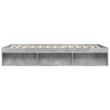 Cadru de pat, gri beton, 140x200 cm - Img 6