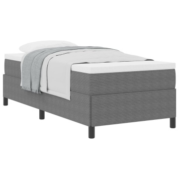 Cadru de pat Gri deschis 90x200 cm din material catifea - Img 2