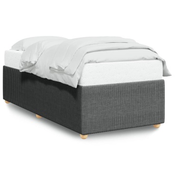 Cadru de pat, gri închis, 90 x 200 cm, material textil - Img 2