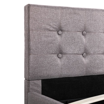 Cadru de pat hidraulic cu ladă, gri taupe, 140 x 200 cm, textil - Img 7