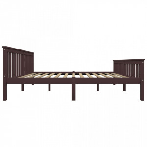 Cadru de pat, maro închis, 180 x 200 cm, lemn masiv de pin - Img 4
