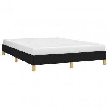 Cadru de pat, negru, 140x190 cm, material textil - Img 3