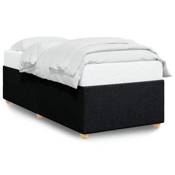 Cadru de pat, negru, 90 x 200 cm, material textil - Img 2