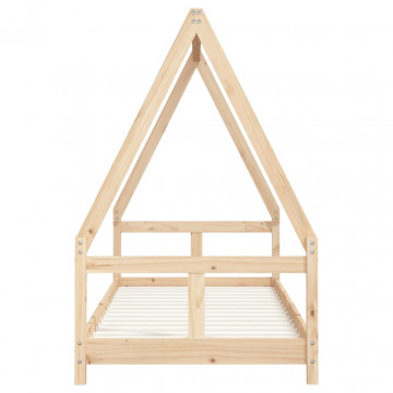 Cadru de pat pentru copii, 80x200 cm, lemn masiv de pin - Img 4