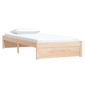 Cadru de pat single, 90x190 cm, lemn masiv - Img 3