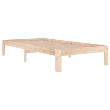 Cadru de pat single, 90x190 cm, lemn masiv - Img 3