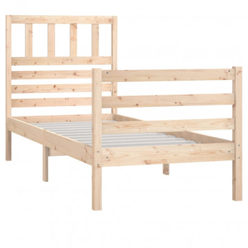 Cadru de pat Small Single 2FT6, 75x190 cm, lemn masiv - Img 3