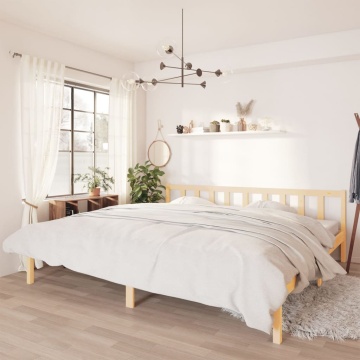 Cadru de pat Super King, 180x200 cm, lemn masiv de pin - Img 1